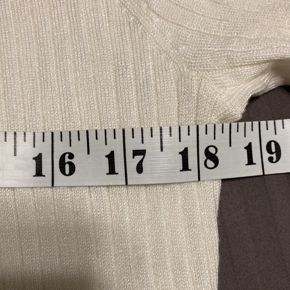 Gorgeous Candies Cream Colored Ribbed Cardigan Sweater, Tie Lace Up Sides L XL - Picture 4 of 10